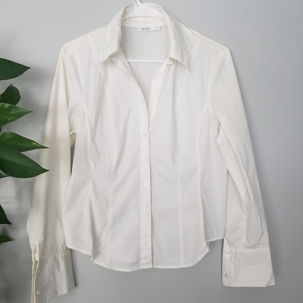 Ricki's Women's White Button-Down Shirt